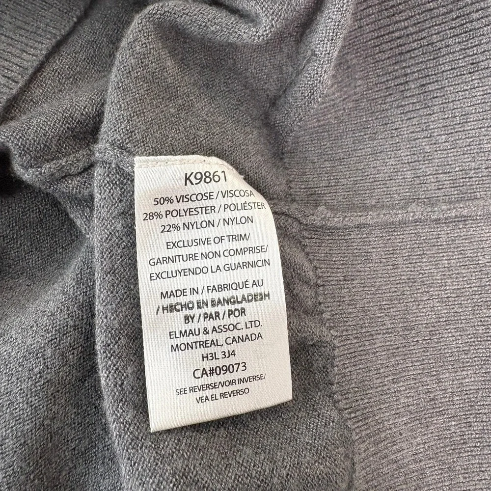 The Kangol Sweater Mens Size 2XL Gray Knit Quarter Zip Pullover Mock Neck 90s
